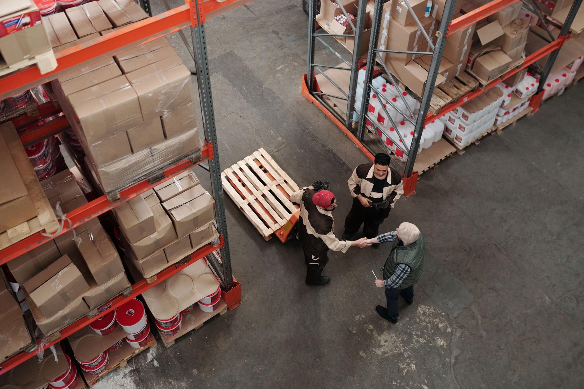 The Athena team at work in the warehouse
